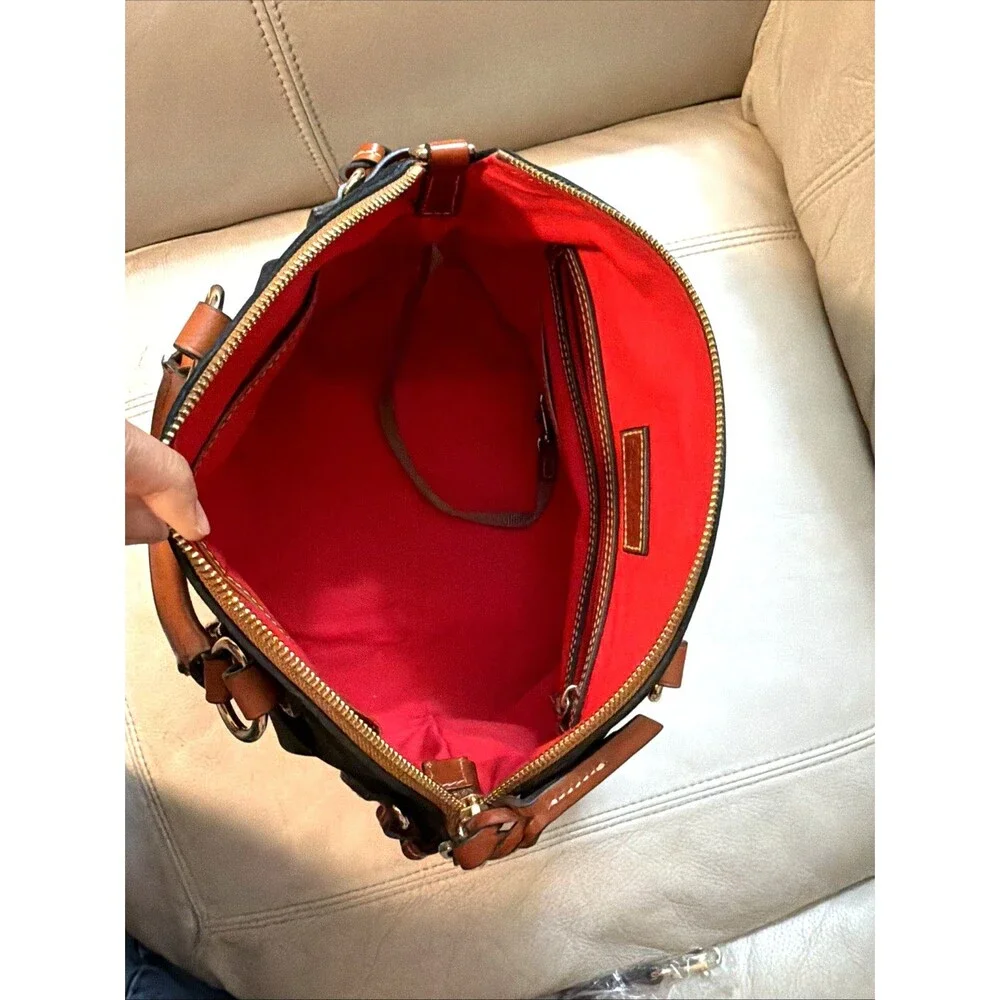 Dooney & Bourke Bristol Satchel Nubuck Leather Black